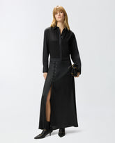 Long skirt with slit and laces - | Pinko