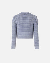 Cardigan cropped a maglia grossa e trecce - | Pinko