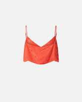 Top corto jacquard con spalline sottili - | Pinko