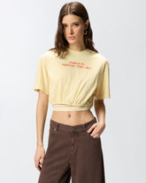 Crop top con logo lettering PINKO - | Pinko