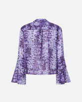 Blusa con stampa snake e bottoni gioiello - | Pinko