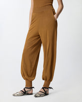 Pantaloni ampi con filo metallizzato - | Pinko