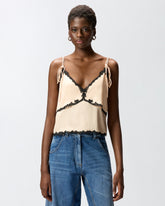 Top con inserti in pizzo - | Pinko