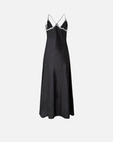 Abito lungo con inserti in pizzo - | Pinko