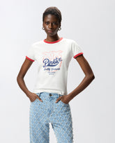 T-shirt con stampa logata - | Pinko
