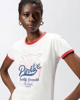 T-shirt con stampa logata - | Pinko