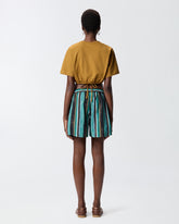 T-shirt cropped con laccio e dettagli texani - | Pinko