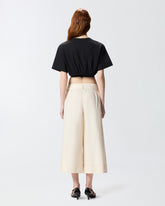 T-shirt cropped con laccio e dettagli texani - | Pinko