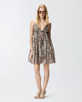 Abito corto con stampa snake - | Pinko