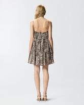 Abito corto con stampa snake - | Pinko