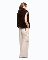 Gilet zippé en fourrure synthétique - | Pinko