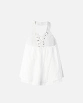 Lightweight top with laces and Texan details - | Pinko