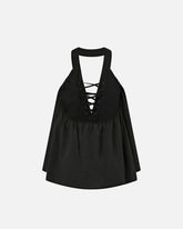 Top leggero con lacci e dettagli texani - | Pinko