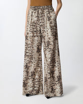 Pantaloni ampi con stampa snake - | Pinko