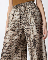 Pantaloni ampi con stampa snake - | Pinko
