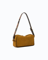 Mini crossbody Boston bag in spray-effect suede - | Pinko
