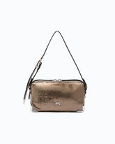 Borsa bauletto a tracolla mini in pelle laminata stampa snake - | Pinko