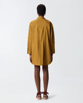 Abito corto chemisier con frange - | Pinko