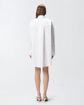 Mini shirt dress with fringing - | Pinko
