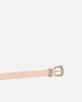 Ceinture en cuir embossé crocodile avec boucle western 1,7 cm - | Pinko