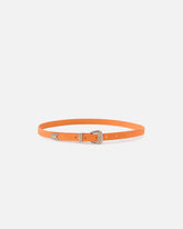 Cintura in pelle stampa coccodrillo con fibbia texana 1,7 cm - | Pinko