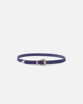 Ceinture en cuir embossé crocodile avec boucle western 1,7 cm - | Pinko