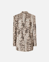 Giacca in lino con stampa snake - | Pinko