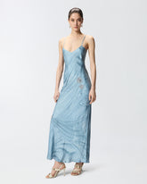 Abito slipdress fluido con stampa gioiello piazzata - | Pinko