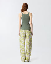 Top canotta a costine con logo - | Pinko