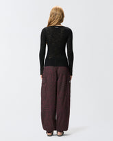 Maglia serafino leggera in cotone a costine - | Pinko