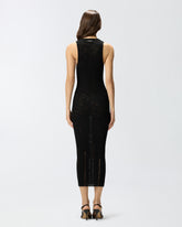 Abito midi aderente a costine con rotture - | Pinko