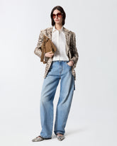 Cropped shirt with gathered back - | Pinko