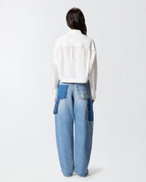 Cropped shirt with gathered back - | Pinko