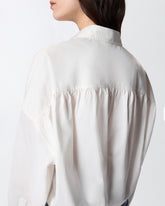 Cropped shirt with gathered back - | Pinko