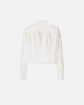 Cropped shirt with gathered back - | Pinko
