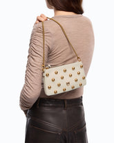 Borsa a tracolla Mini Double Bag in pelle con maxi borchie - | Pinko