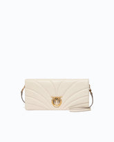 Love Bag Click Horizontal medium crossbody clutch in quilted nappa leather - | Pinko
