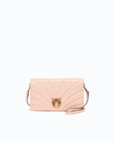 Love Bag Click Horizontal small crossbody clutch in quilted nappa leather - | Pinko