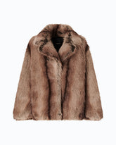 Caban effetto pelliccia - | Pinko
