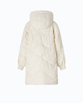 Lange, wattierte Steppjacke mit Kapuze - | Pinko