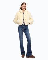 Chaqueta corta efecto pelo - Amarillo | Pinko