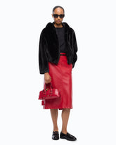 Blouson cropped en fourrure synthétique - | Pinko