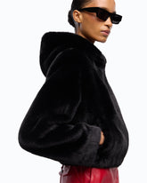 Blouson cropped en fourrure synthétique - | Pinko