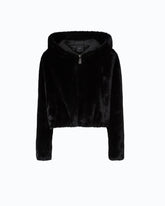 Blouson cropped en fourrure synthétique - | Pinko