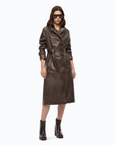 Trenchcoat in Vintage-Optik mit Gürtel - | Pinko