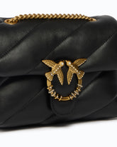 Sac à bandoulière Mini Love Bag Puff en cuir nappa matelassé avec boucle bijou - | Pinko