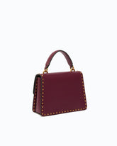 Sac à main Mini Love Bag One Light à anse supérieure en cuir avec mini clous - | Pinko
