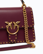 Sac à main Mini Love Bag One Light à anse supérieure en cuir avec mini clous - | Pinko