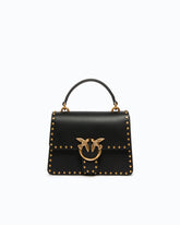 Borsa a mano Mini Love Bag One Top Handle Light in pelle con mini borchie - | Pinko