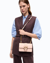 Borsa a tracolla Mini Love Bag One in pelle con fibbia gioiello - | Pinko